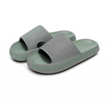 (44-45, green) Summer solid color comfortable men's and women's slippers