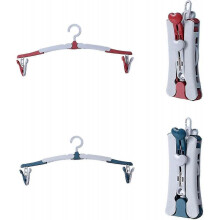 4 Pack Foldable Hangers Portable Plastic Hangers Foldable Hanger 360 Rotatable Non-slip Foldable