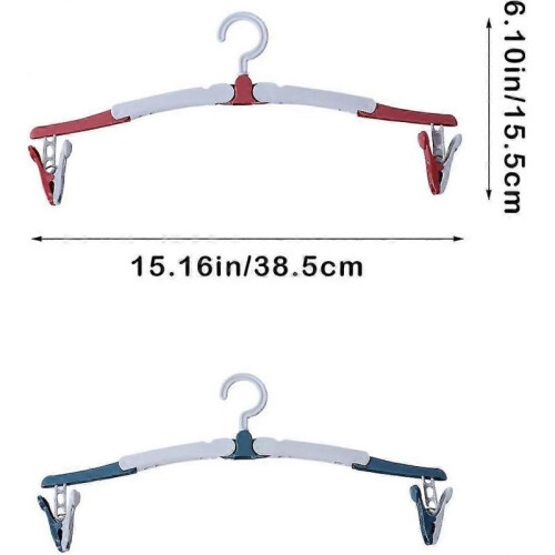4 Pack Foldable Hangers Portable Plastic Hangers Foldable Hanger 360 Rotatable Non-slip Foldable 1
