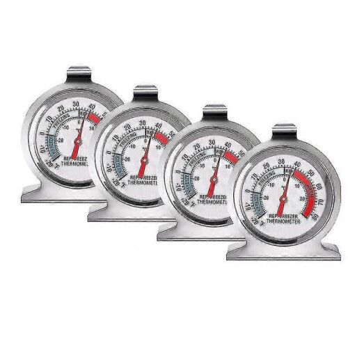 4 Pack Refrigerator Freezer Thermometer Large Dial Thermometer 1