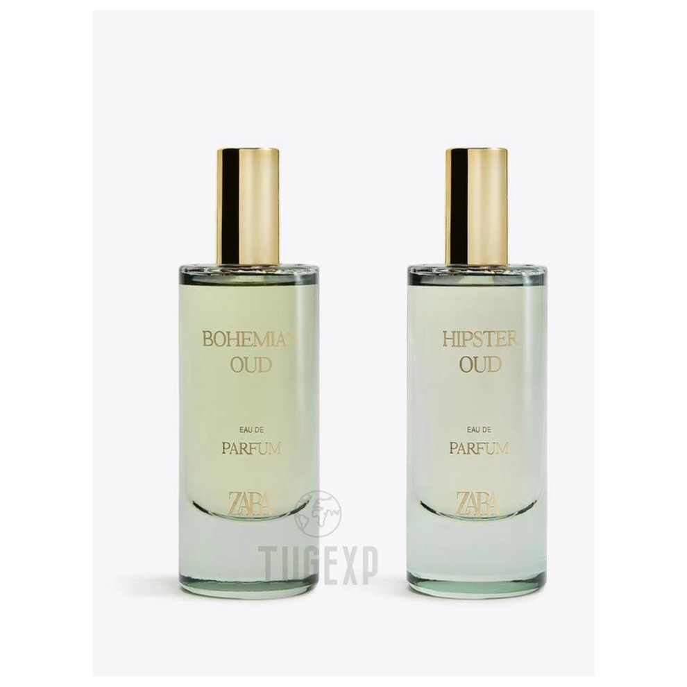 Zara Oud Capsule Bohemian Oud & Hipster Oud Edp 2 X 50Ml Fragrance Black