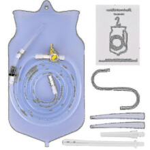2l Nontoxic Enema Bucket Kit for Colon Cleaning, Medical Grade Silicone Tube Detox Enema Kit with 4 Nozzles