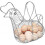 Simple And Neat Chrome Steel Wire Egg Basket with Handle, Holds 15-20 Eggs, Medium Size 2