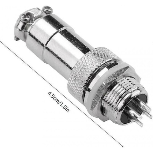 5pcs Gx12 Aviation Socket Male Female Panel Metal Aviation Wire Connector 2