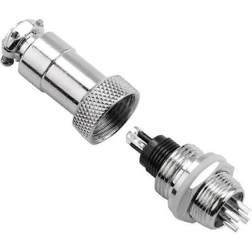 5pcs Gx12 Aviation Socket Male Female Panel Metal Aviation Wire Connector 1