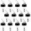 12 Pack Automatic Measured Bottle Pourer, 1 Oz White 1