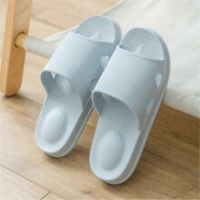 (Sky Blue, 38-39) Thick Platform Slippers Eva Sandals Leisure Men Ladies Indoor Anti-slip Shoes