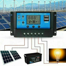 (10A) Solar Panel 10a 20a 30a Battery Controller Charge Lcd Display Regulator 12v/24v