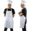 Chef Apron Set, Chef Hat And Kitchen Apron Adult Adjustable White Apron Baker 1