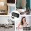 Digital Mirror Alarm, Led Bedside Clock with Temperature,adjustable Brightness Clock-black 5