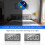 Digital Mirror Alarm, Led Bedside Clock with Temperature,adjustable Brightness Clock-black 3