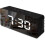 Digital Mirror Alarm, Led Bedside Clock with Temperature,adjustable Brightness Clock-black 1