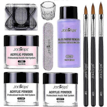 40ml Acrylic Nail Colours with Brush Nails Art Starter Gift Set Manicure Tools
