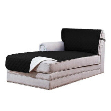 L Shaped Chaise Lounge Couch Cover Sofa Slipcover Sofa Protector Black