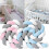 (White Gray Rice) Sofa protector pillow for baby soft knot design 4