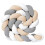 (White Gray Rice) Sofa protector pillow for baby soft knot design 1
