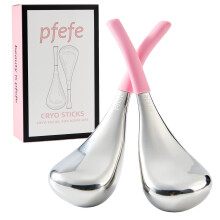 Pfefe Cryo Sticks - Globuli di ghiaccio per viso e occhi, strumenti di bellezza in acciaio inox