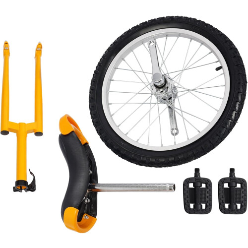 18in Exercise Unicycle, Adjustable Height, Green/Orange/Black/Red/Yellow/Blue 2