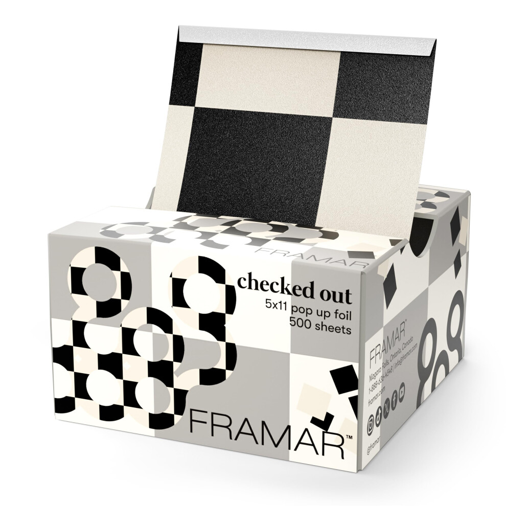 Framar Checked Out Hair Foil - Hair Foils For Highlighting Pop Up Foil For Hair Highlighting Salon Foils For Hair Highlighting Kit Long Hair F