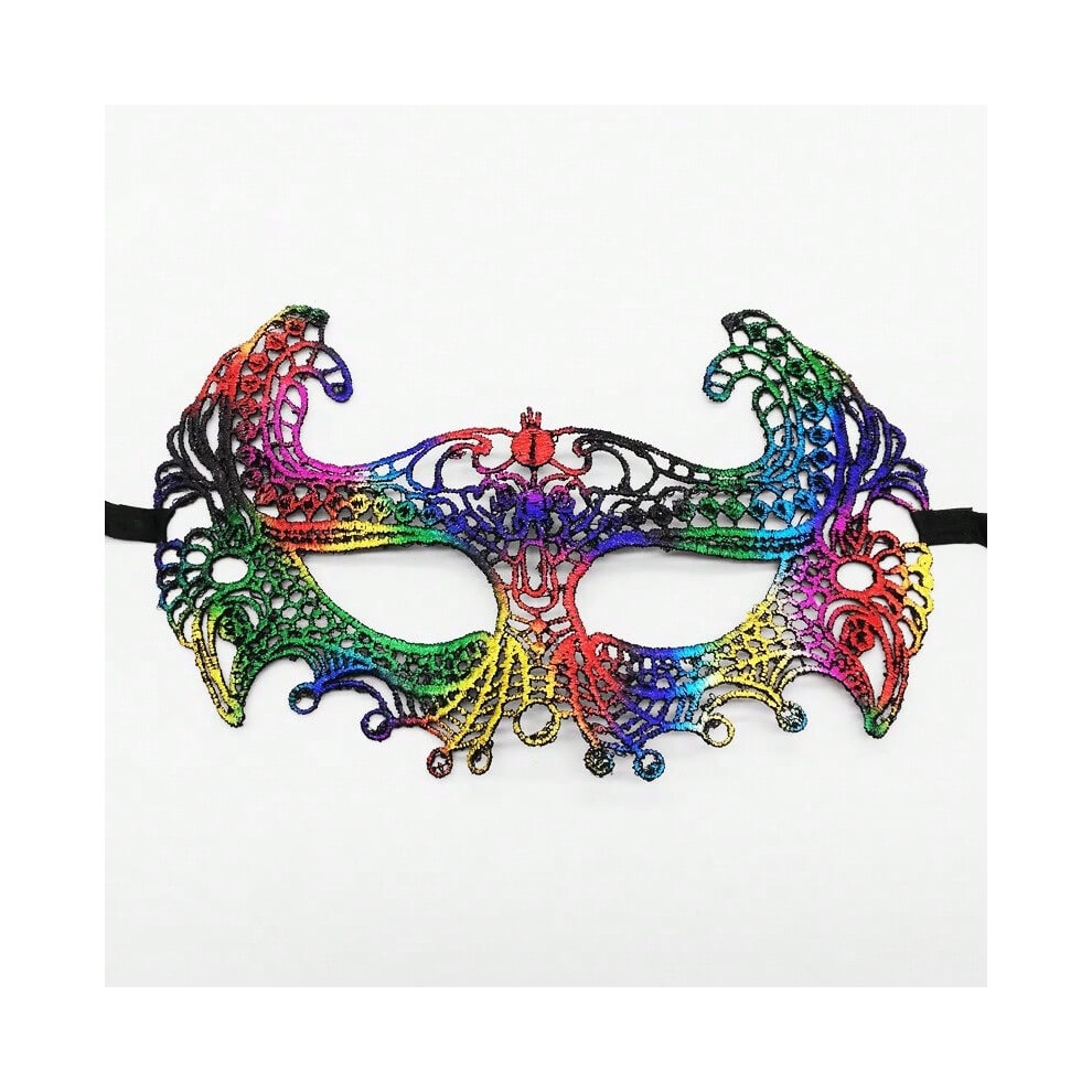 (Colorful first couplet - finalized) Colorful lace mask party half face eye mask mask face makeup ball fun-image-OPC-PJ5XMG7-NEW