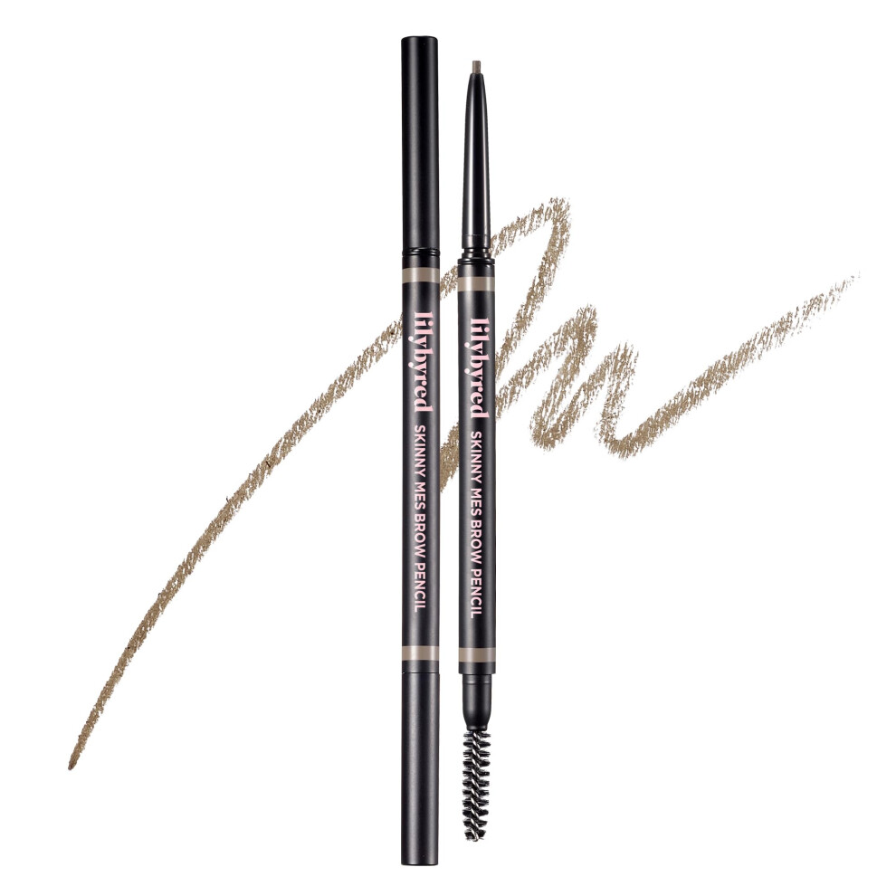 Lilybyred Skinny Mes Brow Pencil | Korean 1.5Mm Ultra-Slim Tip Eyebrow Pencil Natural Hard Formula Fine Hair-Like Strokes Oil-Control Sweat-R
