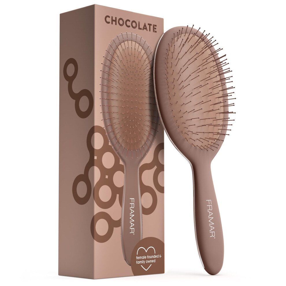 Framar Chocolate Hair Brush Detangler - Wet Hair Brushes For Women Womens Hair Brush Hair Accessories Hairbrush For Women Cepillos Para Cabello R
