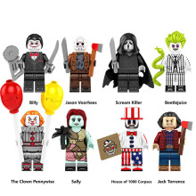 (8PCS Halloween - C) 33PCS Halloween Minifigures Building Blocks Toy Fit Lego