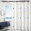 (Yellow, 180x200cm) Leaf Pattern Geometric Peva Shower Curtain Waterproof Moldproof Bathroom Divider 1