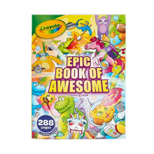 Crayola Libro Épico de Colorear Asombroso (288 páginas), Páginas de Animales, Stickers de Purpurina, Actividad de Viaje, Regalo para Niños, 3+