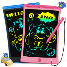 TEKFUN Kids Toys 2 szt. Tablet do pisania LCD z 4 rysikami 8,5 cala wymazywalna tablica do rysowania bez balaganu tabliczka do rysowania dla dzie