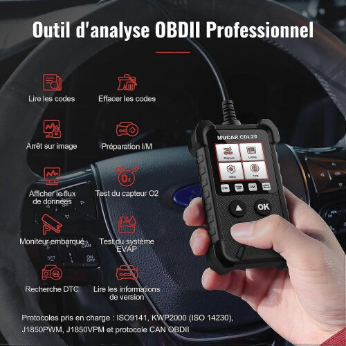 CDL20 OBD2 Scanner OBD2/EOBD Car Code Reader with Full OBD2 Functions Check Automotive Car Diagnostic 1