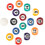 16 pieces  2.5cm billiard table accessories. Made from polyester. 4
