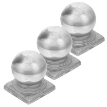 Metal Post Caps Pack of 3 Rustproof for Fence Post Railing and Your Outdoor Decoration Ref: 8717