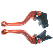 Geldt voor KAWASAKI Z800 2013-2016 KORTE ORANJE REMHENDELS & KOPPELINGSHENDELS SET RACE TRACK S1ZK