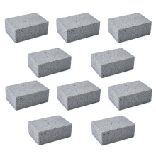 Pack with 10 grill stones, brush for kitchen stove, degreaser, cleaning tools for picnic and kitchen grate