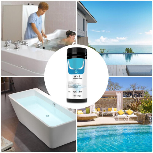 Swimming Pool Test Strips, 9in1 Pool Salt Test Strips, 100 Strips 2