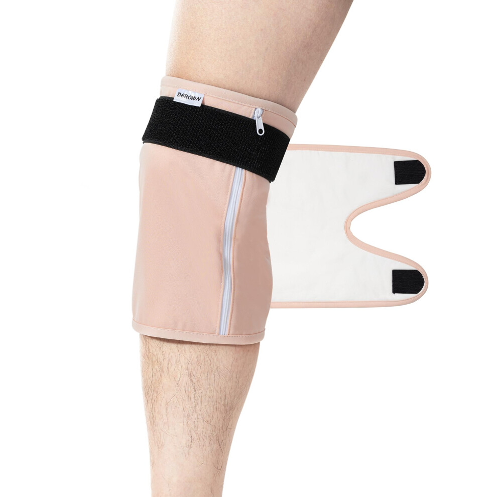 Derown Castor Oil Packs Wrap For Knee Joint Less Mess Made Of Organic Cotton Flannel & Waterproof Pul Reusable Massage Castor Oil Pack Kit With
