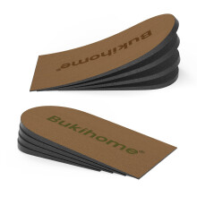 Semelles de rehausseur de talon ajustables - Bukihome pour jambes inégales, 4 couches d'élévation