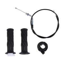 Motorbike Throttle Handle Grip Set For Motorcycle Modification Featuring Speed Adjustment Black Plastic