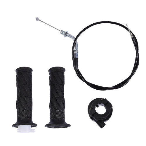 Motorbike Throttle Handle Grip Set For Motorcycle Modification Featuring Speed Adjustment Black Plastic