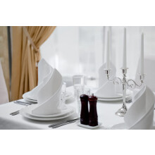 96 servilletas blancas Milliken para banquetes y restaurantes, 100% poliéster, 20"x20", fabricadas en EE. UU.