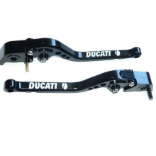 Ducati 749 S R 2003-2006 LÅNG SVART BROMS- OCH KOPPLINGSHANDTAGSSATS LANDSVEJ, BAN