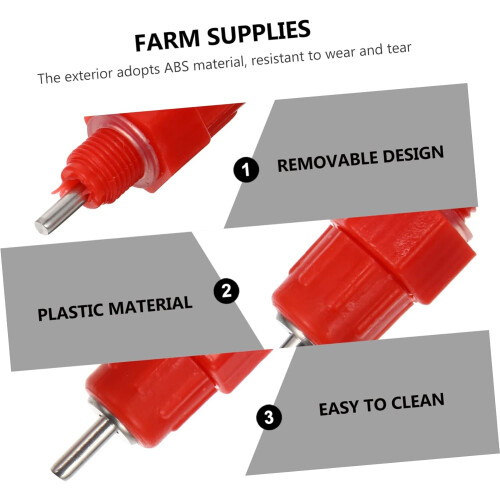 automatic drinking nipples for poultry bird waterer steel red 2