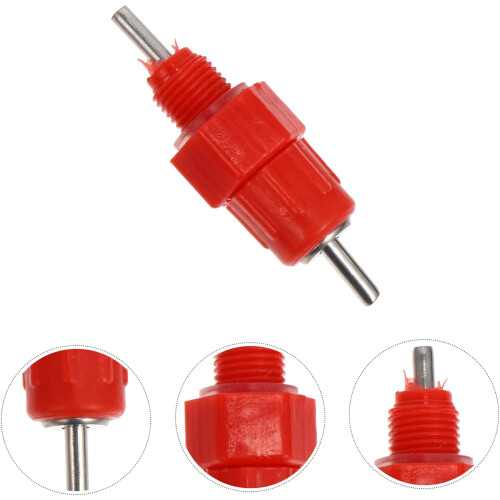 automatic drinking nipples for poultry bird waterer steel red 1