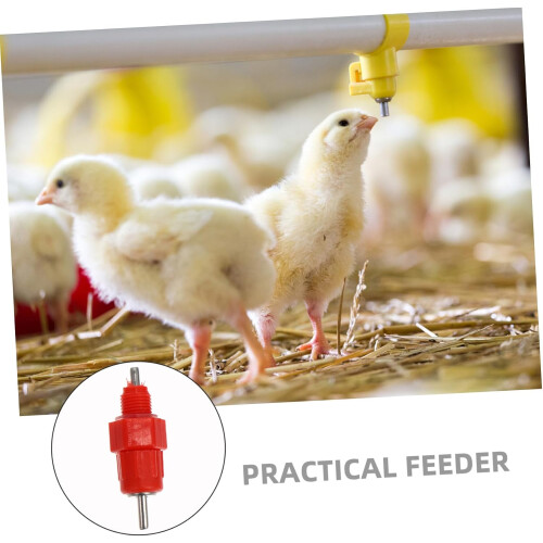 chicken drinker water drinker bird water steel red 2