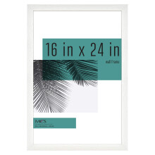 MCS Studio Gallery 16x24 Poster Frame White Woodgrain Vertical Horizontal Wall Hanging Large Picture Frame for Photos Poster
