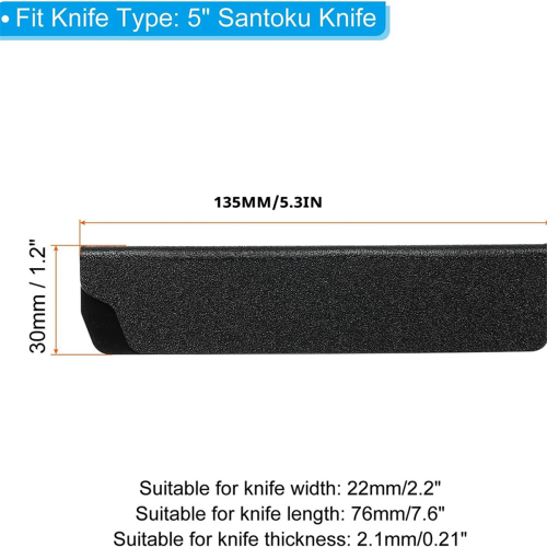 ABS Προστατευτικά Καλύμματα Μαχαιριού για Santoku 5 ιντσών, Σετ 6 Τεμαχίων 1