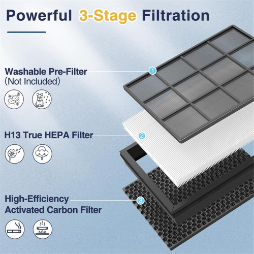 2 Stück Vital 100S True-HEPA-Ersatzfilter für Vital 100S 1