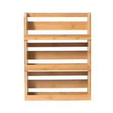 Lipper International Scaffale per Spezie 3 Ripiani in Bamboo 8840 - Salvaspazio 12" x 2.3" per Spezie o Articoli Creativi