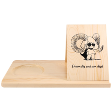 Wooden Reading Stand Removable Triangle Book Stand Cartoon Girl